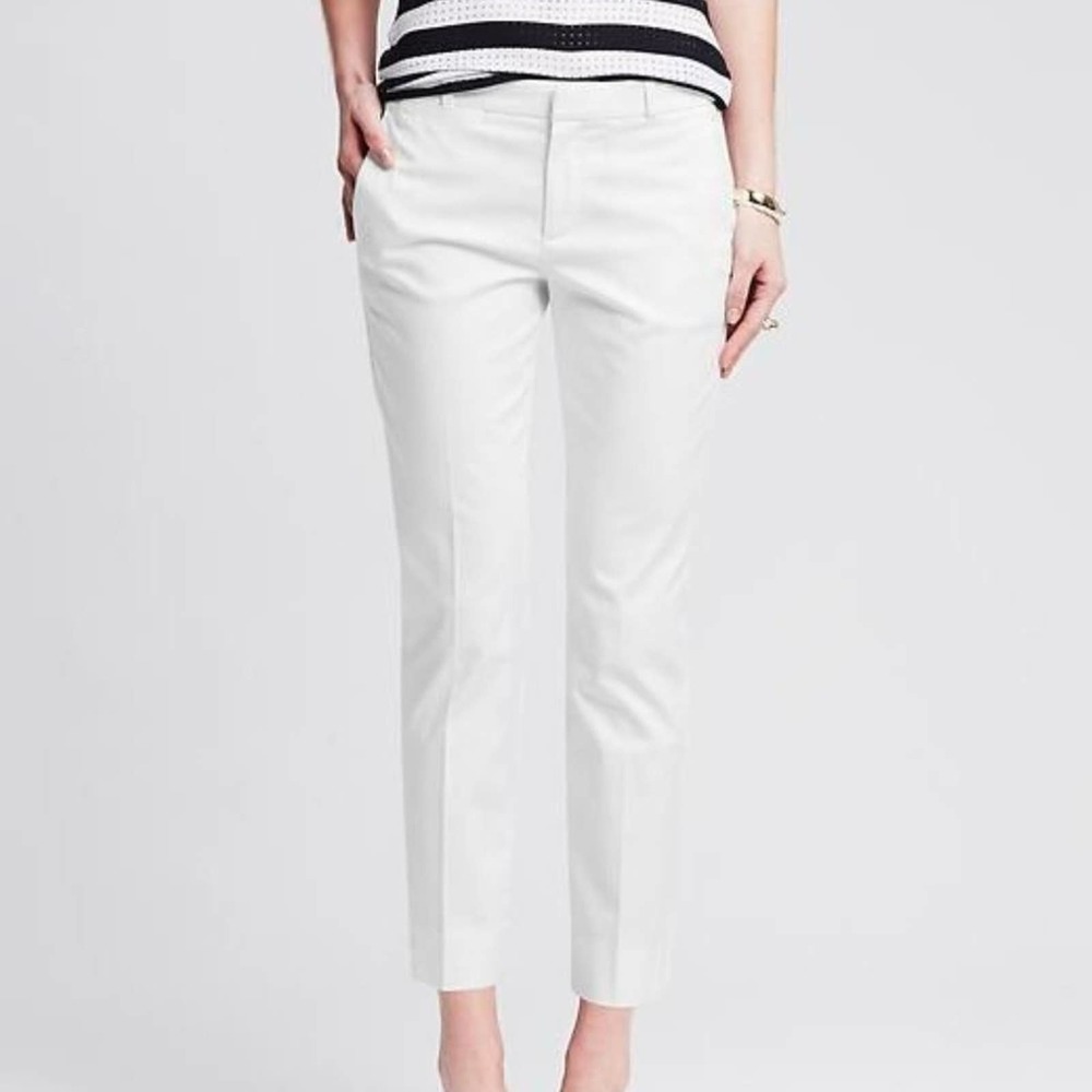 Banana Republic White Chino Avalon Pant 8